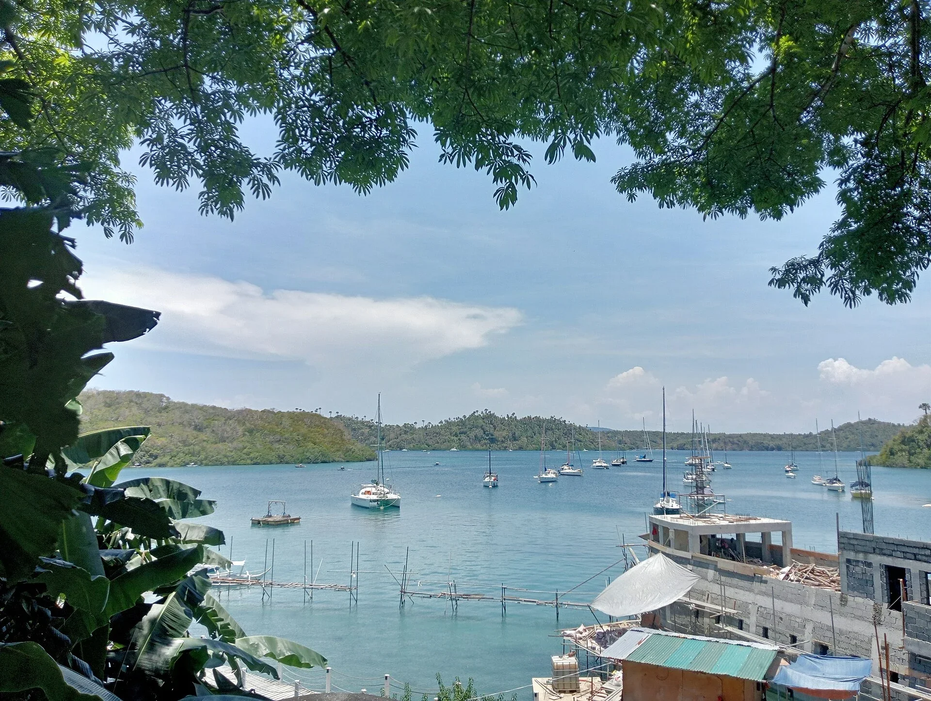 Boats resting in Muelle Bay, Puerto Galera