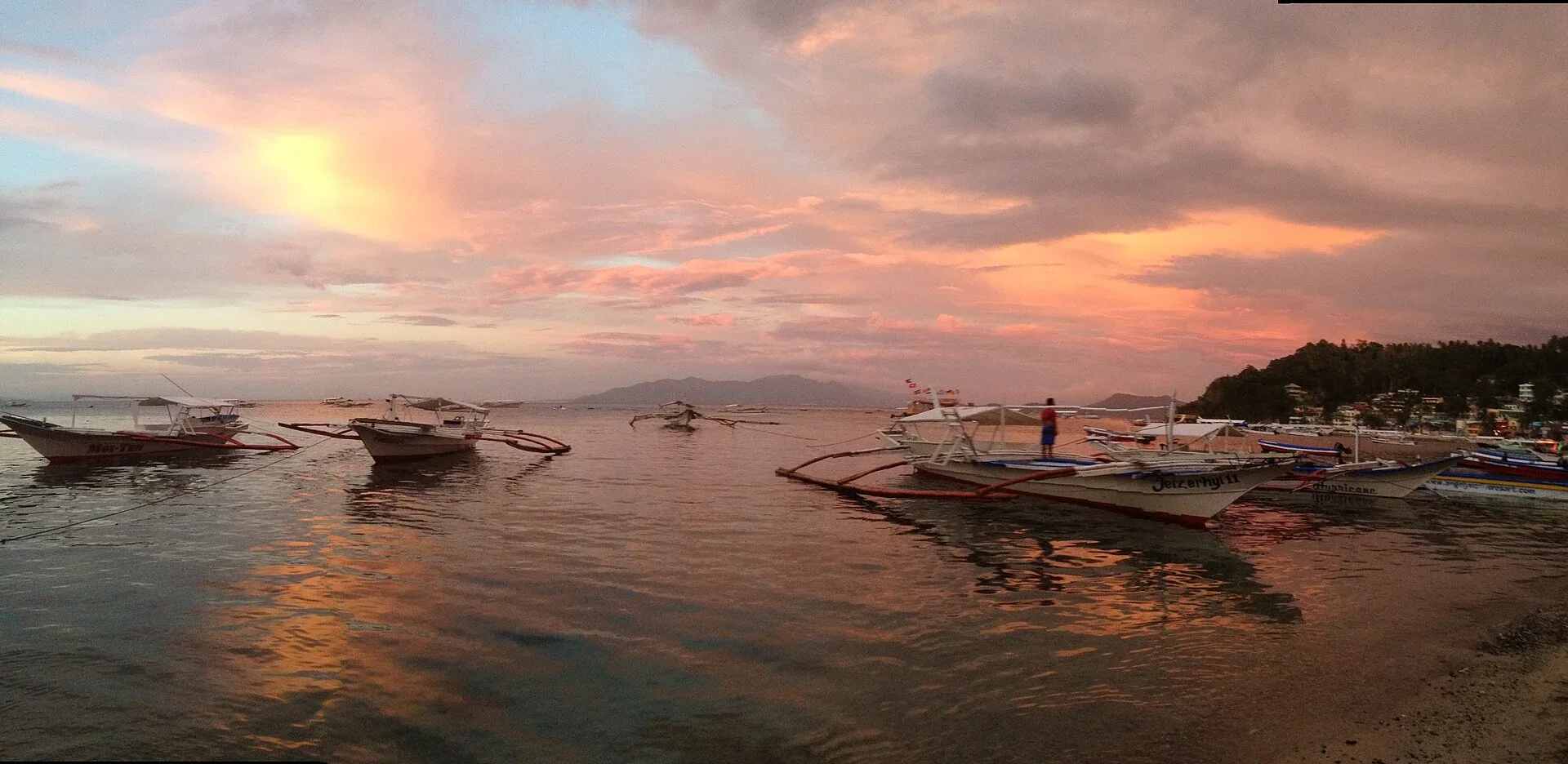 Sabang Beach at sunset, Puerto Galera